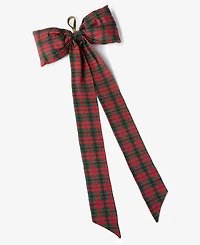Holiday Lane Cozy Cabin Plaid Bow Ornament with Clip, Macy's Exclusive