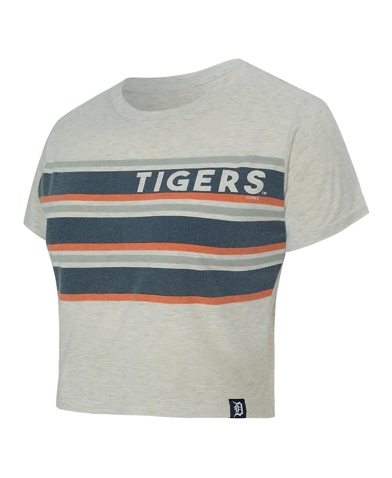 Concepts Sport Women's Cream Detroit Tigers Birch Cropped T-Shirt