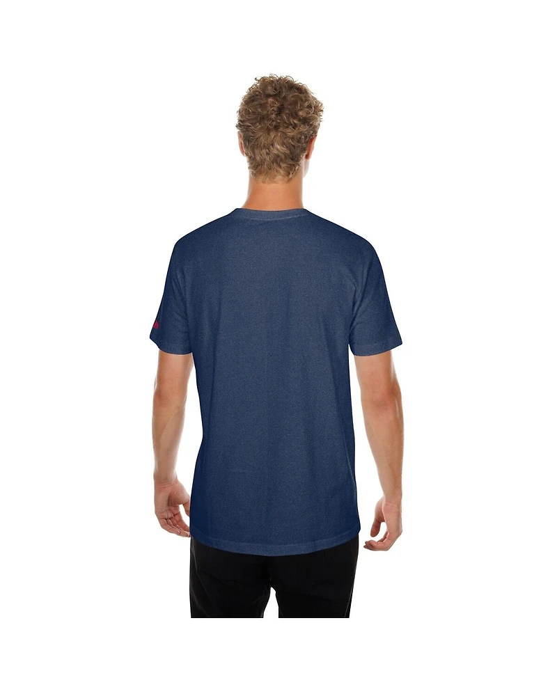 New Era Men's Navy Cleveland Guardians Oversized Throwback Distressed T-Shirt