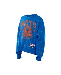 New Era Women's Royal York Mets Throwback Oversized Boxy Sweatshirt