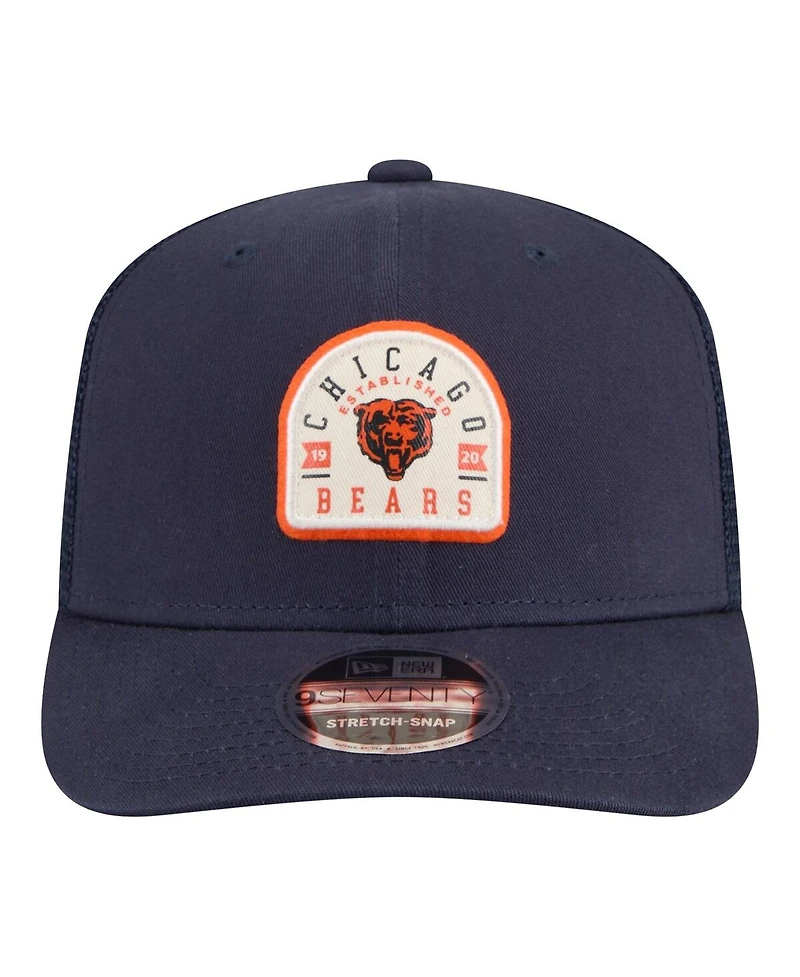 New Era Men's Navy Chicago Bears Contest 9SEVENTY Adjustable Trucker Hat