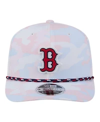 New Era Men's White Boston Red Sox Camo Rope 9SEVENTY Adjustable Hat