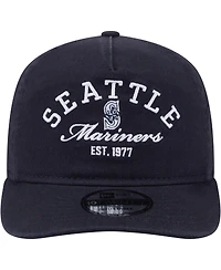 New Era Men's Navy Seattle Mariners Stacked 19TWENTY Adjustable Hat