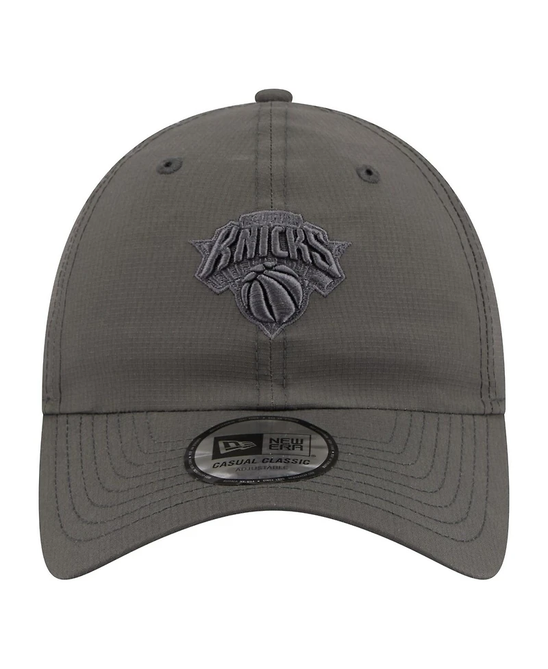 New Era Men's and Women's Charcoal New York Knicks Ripstop Casual Classic Adjustable Hat