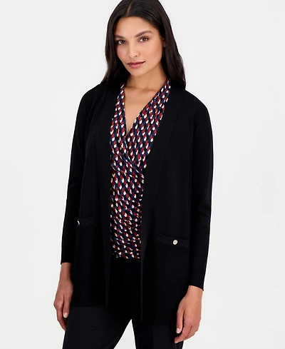 Anne Klein Women's Shawl-Collar Open-Front Cardigan