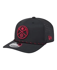 New Era Men's Black Denver Nuggets Sport Rope Vented Stretch-Snap 9SEVENTY Hat