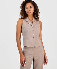 Anne Klein Women's Notched Collar Button-Front Vest