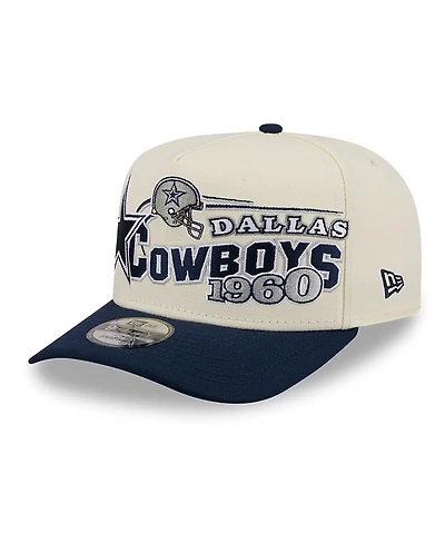 New Era Men's Cream/Navy Dallas Cowboys Classic A-Frame 9FIFTY Adjustable Hat