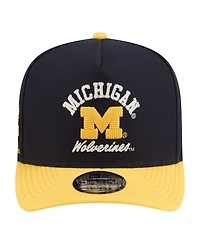 New Era Men's Navy/Maize Michigan Wolverines Two-Tone Arched 9FIFTY Snapback Hat