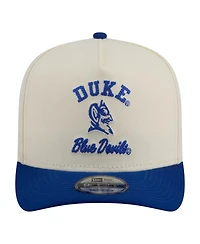 New Era Men's Cream/Royal Duke Blue Devils Two-Tone Arched 9FIFTY Snapback Hat