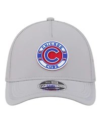 New Era Men's Gray Chicago Cubs Patch 39THIRTY A-Frame M-Crown Perforated Flex Hat