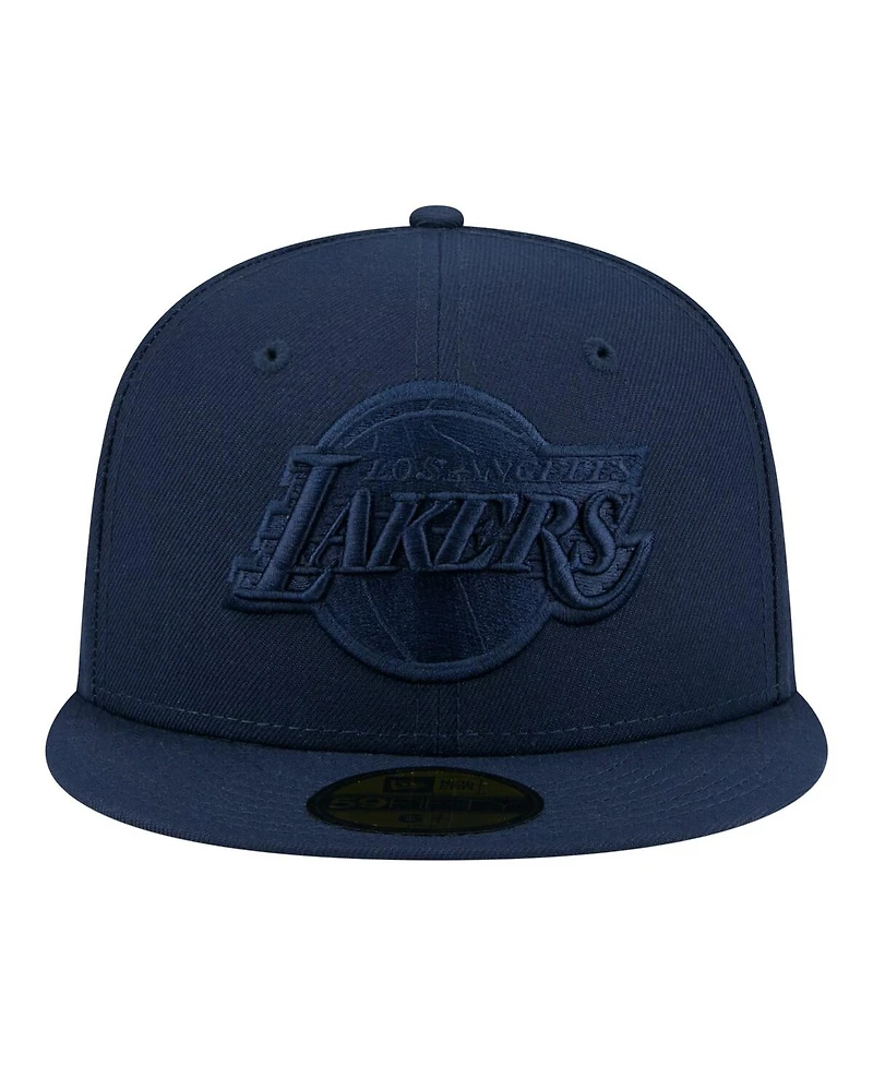 New Era Men's Navy Los Angeles Lakers Tonal Color Pack 59FIFTY Fitted Hat