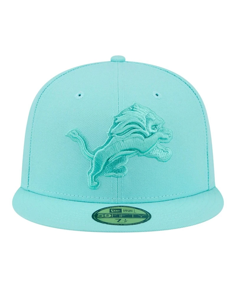 New Era Men's Turquoise Detroit Lions Color Pack 59FIFTY Fitted Hat