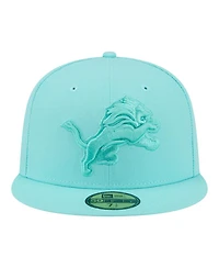 New Era Men's Turquoise Detroit Lions Color Pack 59FIFTY Fitted Hat