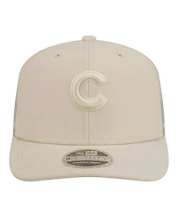 New Era Men's Light Beige Chicago Cubs Color Pack 9SEVENTY Trucker Adjustable Hat