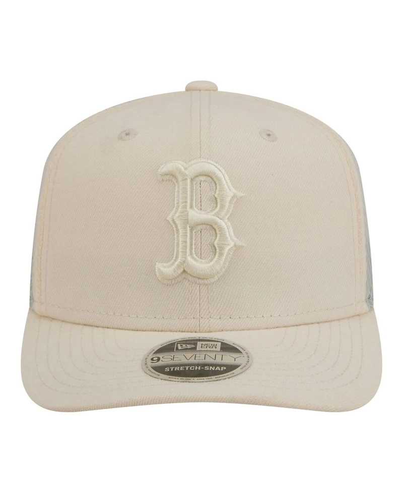 New Era Men's Light Beige Boston Red Sox Color Pack 9SEVENTY Trucker Adjustable Hat
