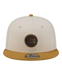 New Era Men's Light Beige/Khaki Chicago Cubs 2-Tone Color Pack 9FIFTY Snapback Hat