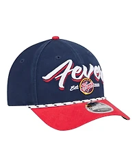 New Era Men's and Women's Navy/Red Indiana Fever Team Loyal Script Two-Tone M-Crown 9FORTY Adjustable Hat