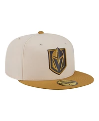 New Era Men's Cream/Tan Vegas Golden Knights Colorpack Two-Tone 59FIFTY Fitted Hat