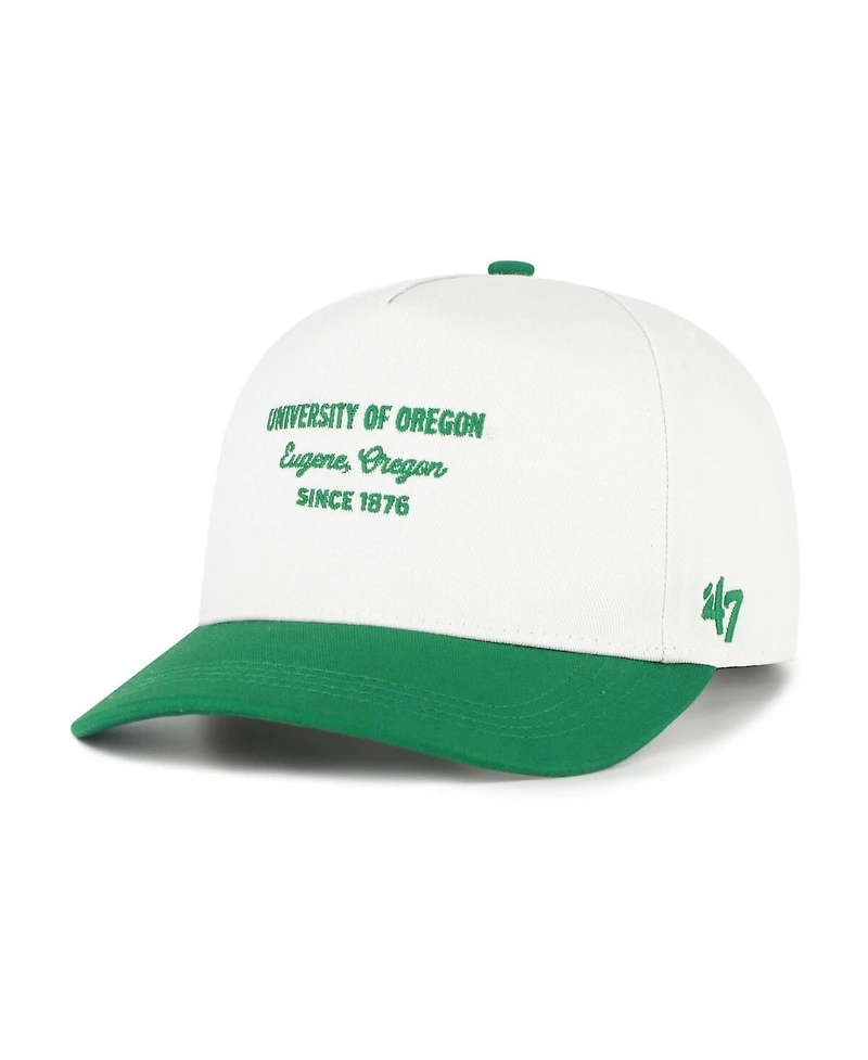 '47 Brand Men's White Oregon Ducks Contemporary Basics Two-Tone Hitch Adjustable Hat