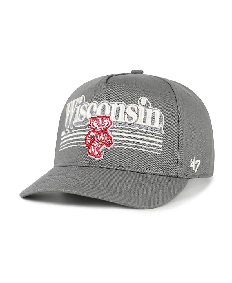 '47 Brand Men's Gray Wisconsin Badgers Script Fade Hitch Adjustable Hat
