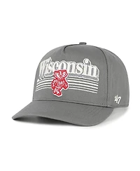 '47 Brand Men's Gray Wisconsin Badgers Script Fade Hitch Adjustable Hat
