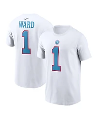 Nike Men's Cameron Ward White Tennessee Titans Player Name & Number T-Shirt
