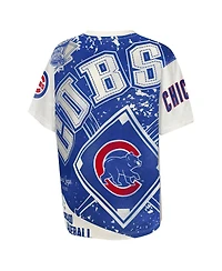 Outerstuff Big Boys and Girls Cream Chicago Cubs League Top Player Bold All-Over-Print T-Shirt