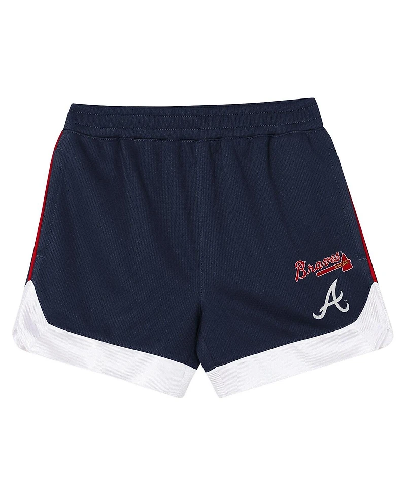 Outerstuff Preschool 2-Piece Navy Atlanta Braves Pinch Hitter Infielder T-Shirt and Shorts Set