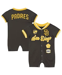 Outerstuff Baby Boys and Girls Brown San Diego Padres Pinch Coverall
