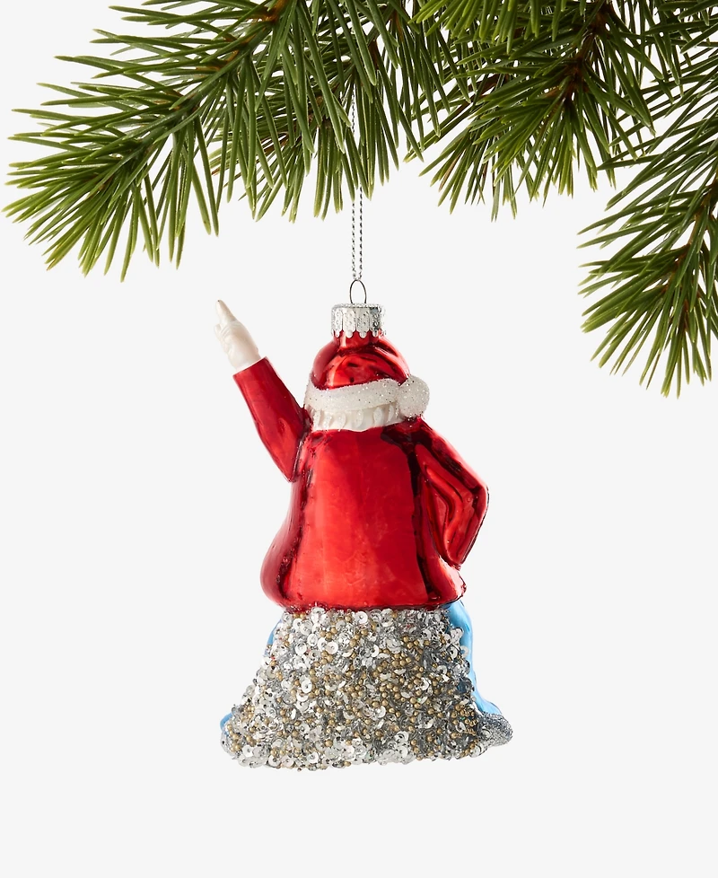 Holiday Lane Disco Brights Santa Ornament, Macy's Exclusive