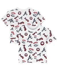 Outerstuff Toddler White Atlanta Braves Run Down T-Shirt