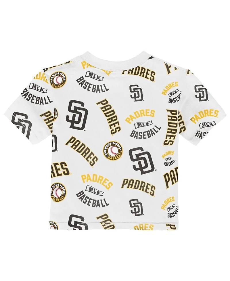 Outerstuff Toddler White San Diego Padres Run Down T-Shirt