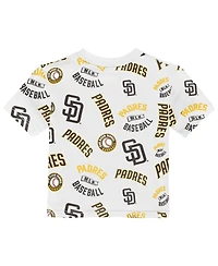 Outerstuff Toddler White San Diego Padres Run Down T-Shirt