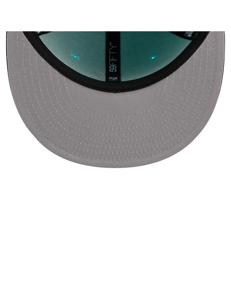New Era Men's Turquoise/Charcoal Atlanta Braves Two-Tone Color Pack 59FIFTY Fitted Hat