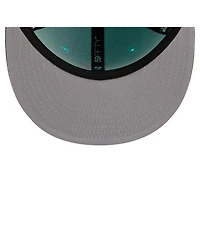 New Era Men's Turquoise/Charcoal Atlanta Braves Two-Tone Color Pack 59FIFTY Fitted Hat