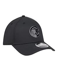 New Era Men's Black Chicago Cubs Metallic 39THIRTY M-Crown Flex Hat