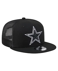 New Era Men's Black Dallas Cowboys Main 9FIFTY Trucker Snapback Hat