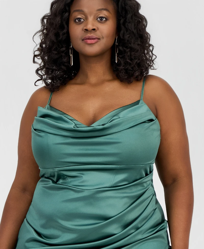 Emerald Sundae Trendy Plus Asymmetric Sleeveless Bodycon Dress