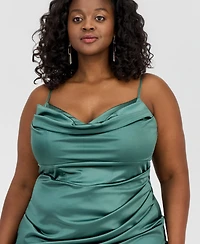 Emerald Sundae Trendy Plus Asymmetric Sleeveless Bodycon Dress