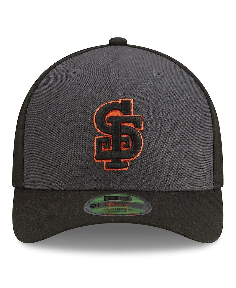 New Era Men's Gray/Black San Francisco Giants Player Replica Alternate 9FORTY M-Crown Adjustable Hat
