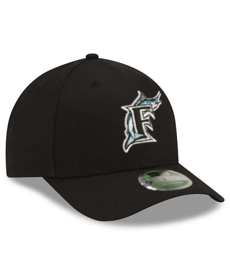 New Era Men's Black Florida Marlins Player Replica 9FORTY M-Crown Adjustable Hat