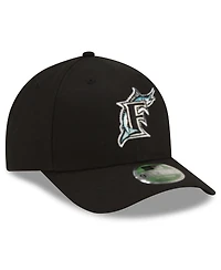 New Era Men's Black Florida Marlins Player Replica 9FORTY M-Crown Adjustable Hat
