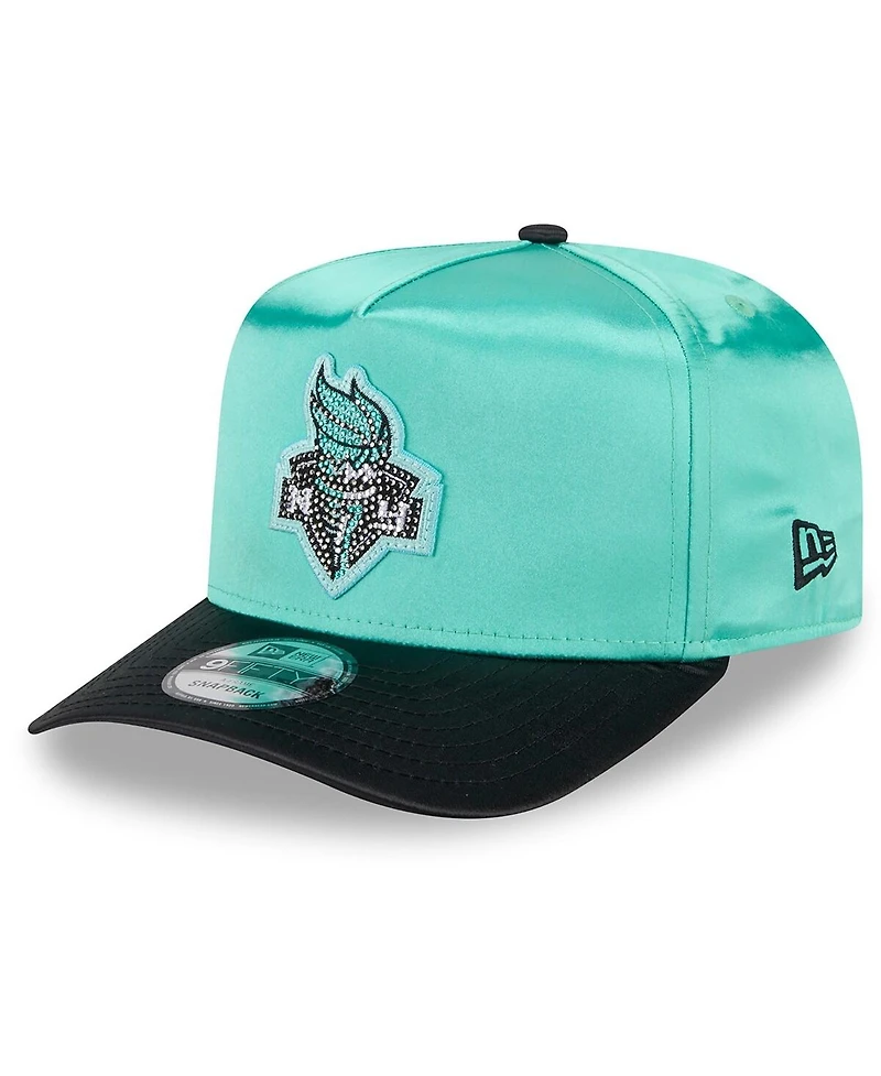 New Era Men's and Women's Turquoise/Black New York Liberty 2026 Wnba Draft Satin A-Frame 9FORTY Adjustable Hat