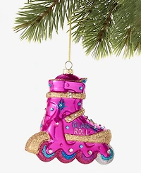 Holiday Lane Disco Brights Glass Roller Skate Boot Ornament, Macy's Exclusive