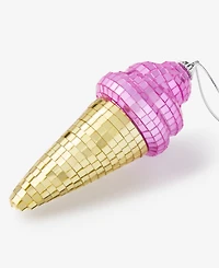 Holiday Lane Disco Brights Plastic Ice Cream Ornament, Macy's Exclusive