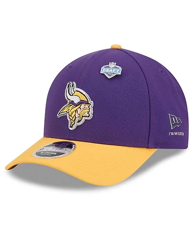 New Era Men's Purple/Gold Minnesota Vikings 2026 Nfl Draft 9FORTY M-Crown Adjustable Hat