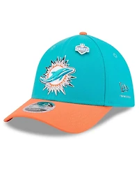 New Era Men's Aqua/Orange Miami Dolphins 2026 Nfl Draft 39THIRTY M-Crown Flex Hat
