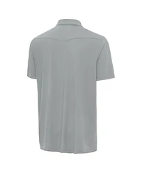 Antigua Men's Gray Los Angeles Dodgers 2025 World Series Champions Western Polo Shirt