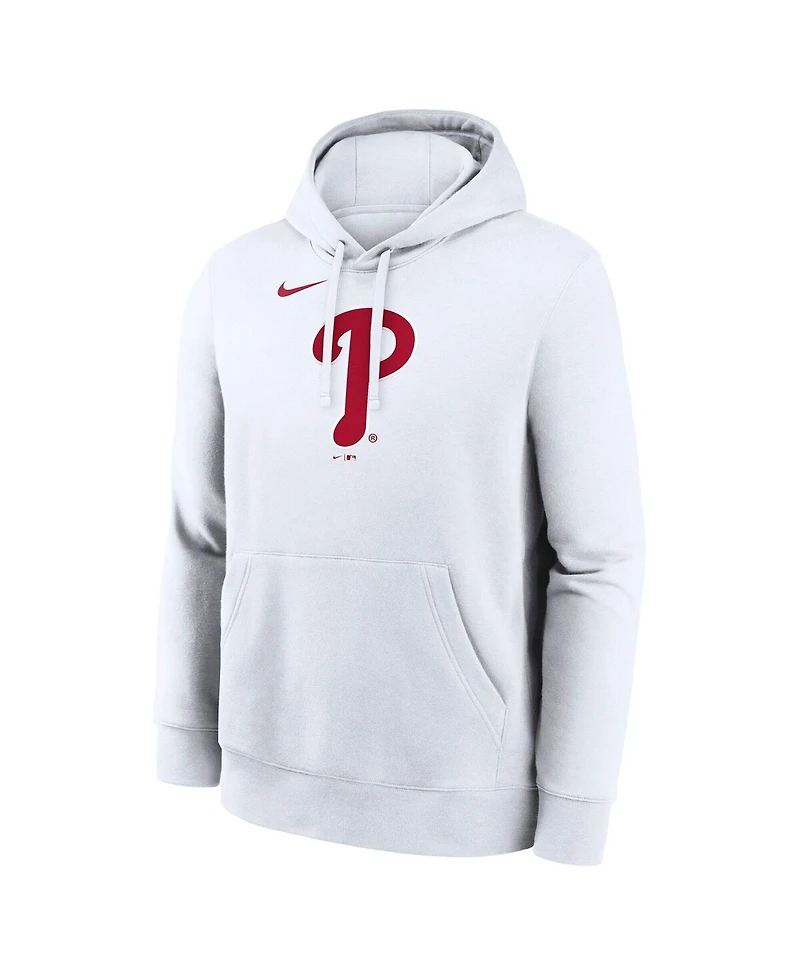 Nike Men's White Philadelphia Phillies Logo Club Hoodie